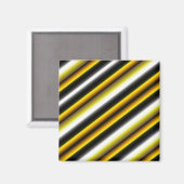 Aimant Bandes arc-en-ciel blanc jaune (Recto/Verso)
