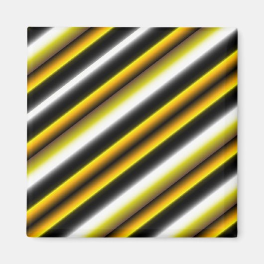 Aimant Bandes arc-en-ciel blanc jaune (Devant)
