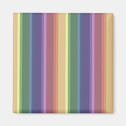 Aimant Bandes arc-en-ciel coupées (Devant)