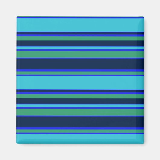 Aimant Bandes bleues et vertes (Devant)