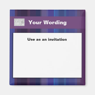 Aimant Bandes bleues violettes tendance - personnalisable