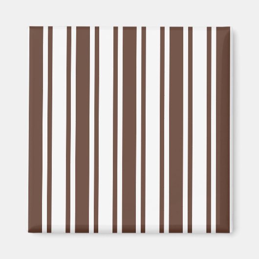 Aimant Bandes de bonbons brun et blanc chocolat (Devant)