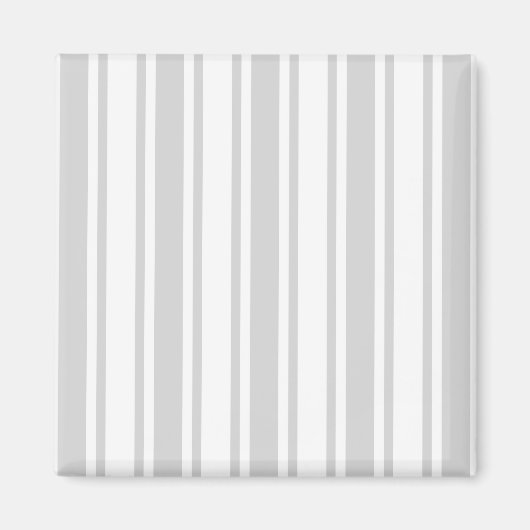 Aimant Bandes de bonbons gris clair et blanc (Devant)