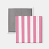 Aimant Bandes de bonbons roses et blanches (Recto/Verso)