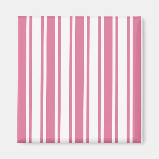 Aimant Bandes de bonbons roses et blanches (Devant)