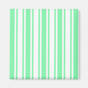 Aimant Bandes de bonbons vert et blanc pastel