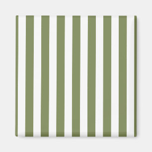 Aimant Bandes de bonbons vert olive et blanc