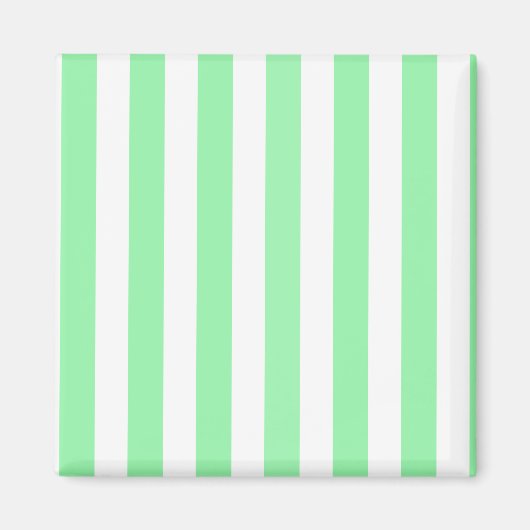 Aimant Bandes de bonbons vertes et blanches (Devant)