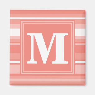 Aimant Bandes de corail monogramme