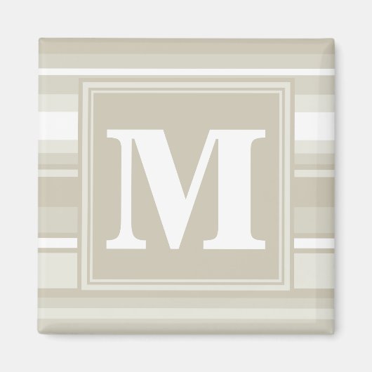 Aimant Bandes de grès monogramme (Devant)