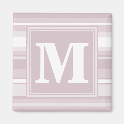 Aimant Bandes de quartz roses monogrammes (Devant)