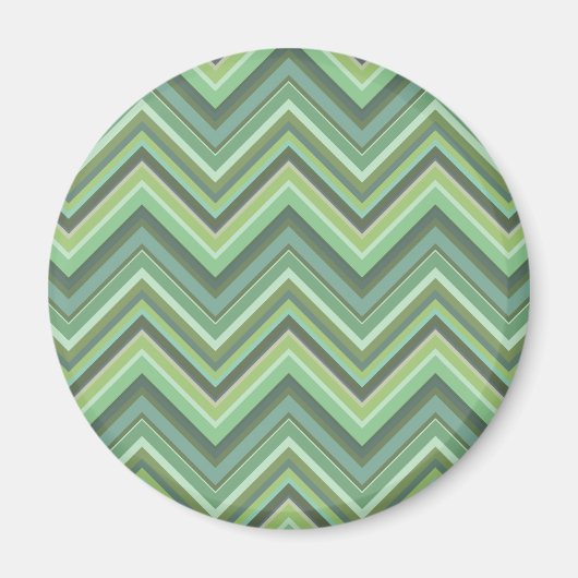 Aimant Bandes de zigzag vert olive (Devant)
