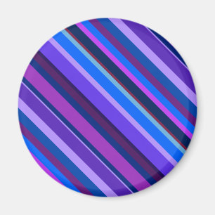 Aimant Bandes diagonales en bleu et violet