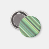 Aimant Bandes diagonales vert olive (Recto/Verso)