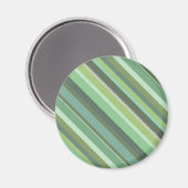 Aimant Bandes diagonales vert olive (Recto/Verso)