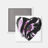 Aimant Bandes du coeur noir (Recto/Verso)