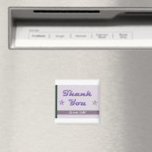 Aimant Bandes et étoiles violettes Merci (In Situ (Lave-vaisselle))