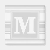Aimant Bandes gris clair monogrammes (Devant)