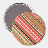 Aimant Bandes inspirées des pastèques (Recto/Verso)