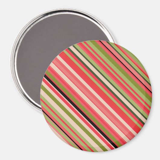 Aimant Bandes inspirées des pastèques (Recto/Verso)