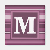 Aimant Bandes mauve monogrammes (Devant)
