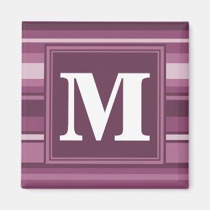 Aimant Bandes mauve monogrammes