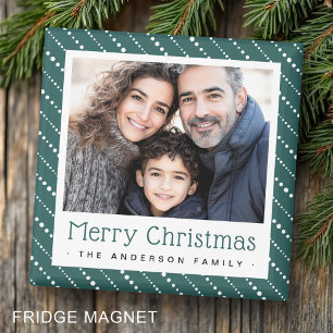 Aimant Bandes mignonettes joyeux pin de Noël photo verte