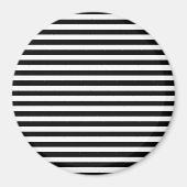 Aimant Bandes noires et blanches, Motif rayé, Lignes (Devant)