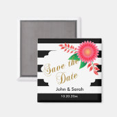 Aimant Bandes noires et blanches, Or | Rose Enregistrer l (Recto/Verso)