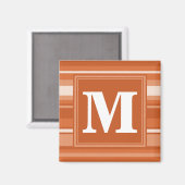 Aimant Bandes orange monogrammes (Recto/Verso)
