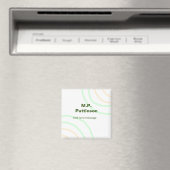 Aimant Bandes orange vertes ajouter le nom message texte  (In Situ (Lave-vaisselle))
