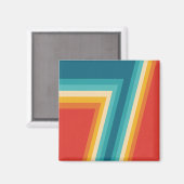 Aimant Bandes rétro colorées - les années 70, 80s Design (Recto/Verso)