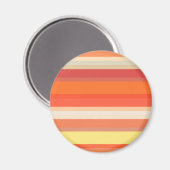 Aimant Bandes rouges mignonnes orange (Recto/Verso)