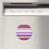 Aimant Bandes rouges violettes mignonnes (In Situ (Lave-vaisselle))