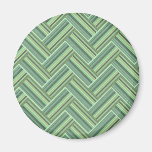 Aimant Bandes vert olive double tissage (Devant)