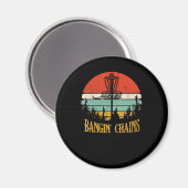 Aimant Bangin Chains Retro Disque Golf Frisbee Sport (Recto/Verso)