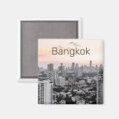 Aimant Bangkok Skyline Sunset Panorama BKK Thaïlande (Recto/Verso)