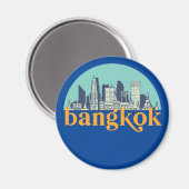 Aimant Bangkok Thaïlande Vintage Skyline Ville (Recto/Verso)