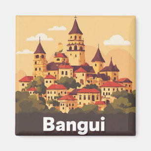 Aimant Bangui souvenir de voyage pour collectionneurs de