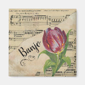 Aimant Banjo Elegant Tulip Partition Vintage (Devant)