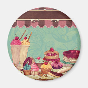 Aimant Bannière des signes de la fête du gâteau de Cup