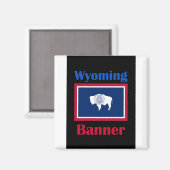 Aimant Bannière Wyoming (Recto/Verso)