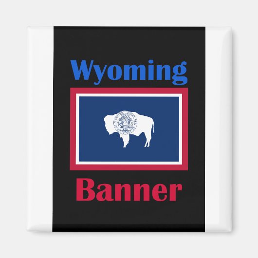 Aimant Bannière Wyoming (Devant)