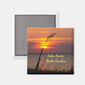 Aimant Banques extérieures Plage de Caroline du Nord Suns (Recto/Verso)