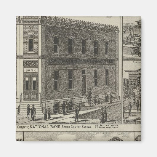 Aimant Banques, Résidence, Hull House, Smith Centre, Kans (Devant)