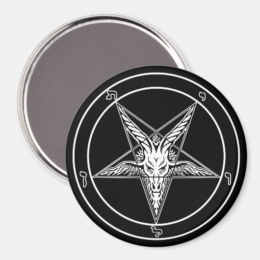 Aimant Baphomet de style ancien - 3 pouces (Recto/Verso)