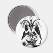 Aimant Baphomet (noir) (Recto/Verso)