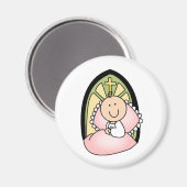 Aimant Baptême Bébé Fille (Recto/Verso)