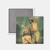 Aimant Baptême de Jésus Christ par Jean le Baptiste (Recto/Verso)