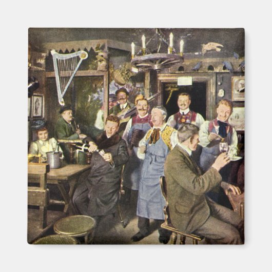 Aimant Bar à l'ancienne avec des célébrations populaires, (Devant)